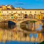 Ponte Vecchio bridge over Arno river in Florence, Italy