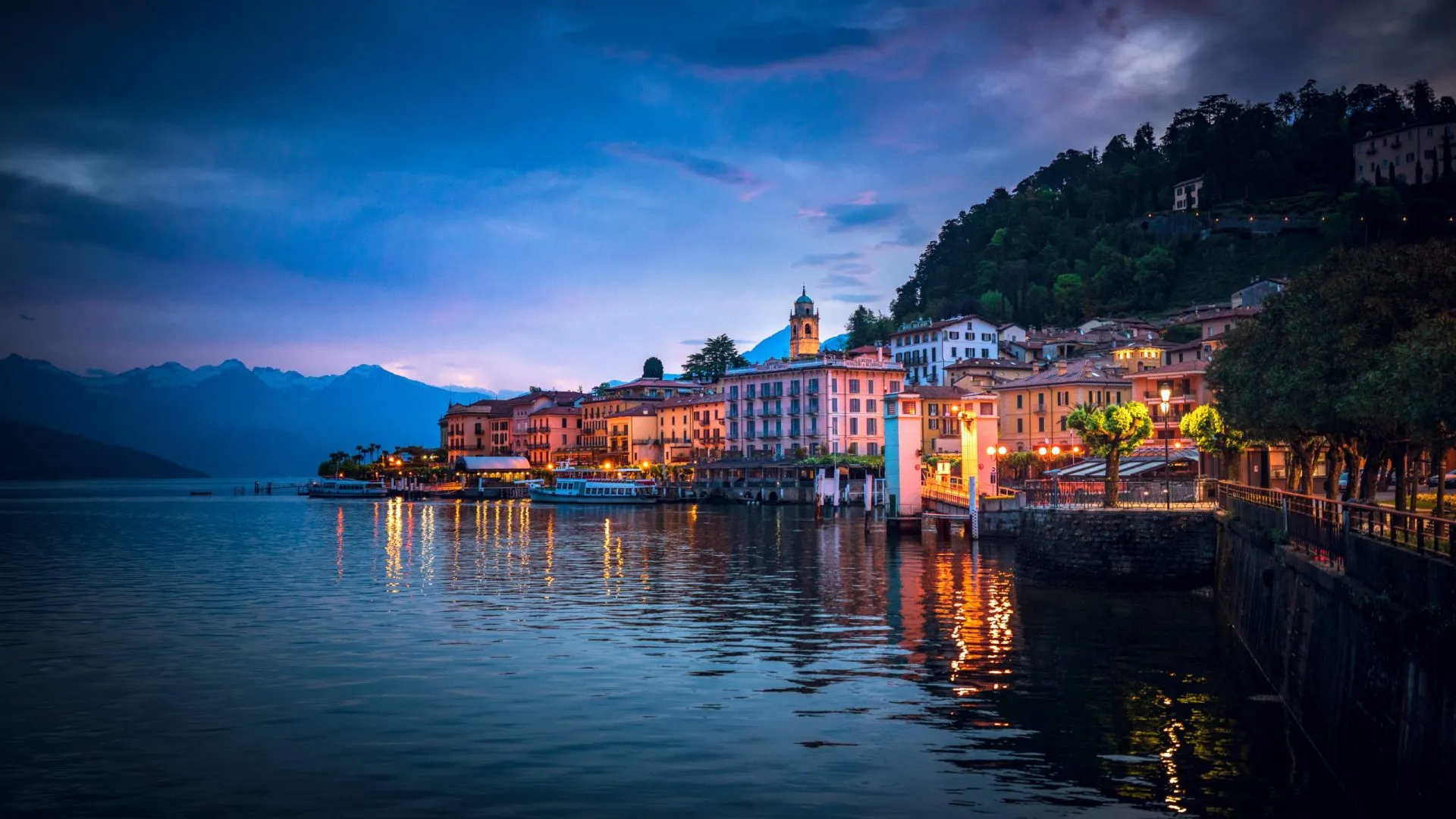 Twilight over Bellagio, Lake Como, Italy
