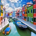 Venice, Burano island canal
