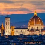 Twilight at Duomo Florence in Florence, Italy