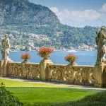 Villa del Balbianello, beroemde villa in de gemeente Lenno, met uitzicht op het Comomeer. Lombardije, Italië.