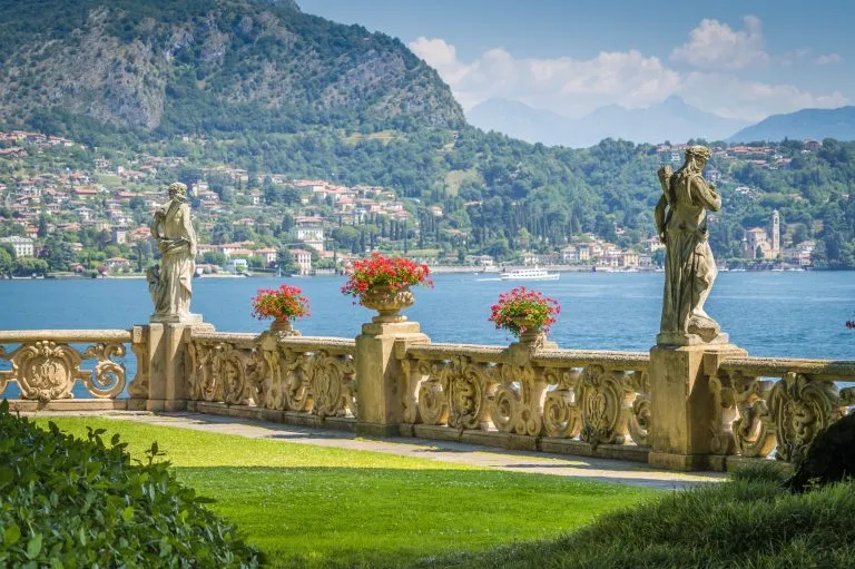 Villa del Balbianello, famous villa in the comune of Lenno, overlooking Lake Como. Lombardy, Italy.